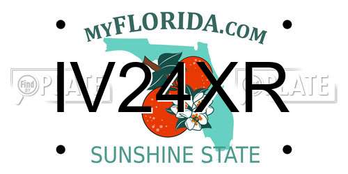 IV24XR Florida License Plate