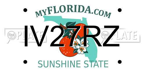IV27RZ Florida License Plate