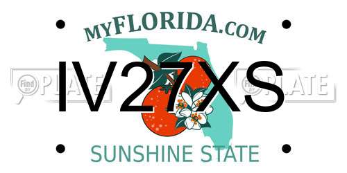 IV27XS Florida License Plate