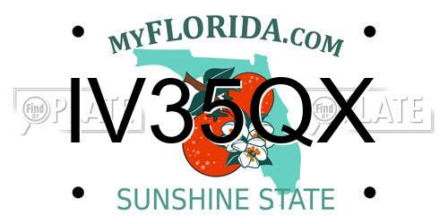 IV35QX Florida License Plate