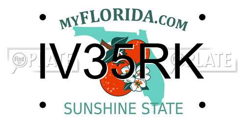 IV35RK Florida License Plate