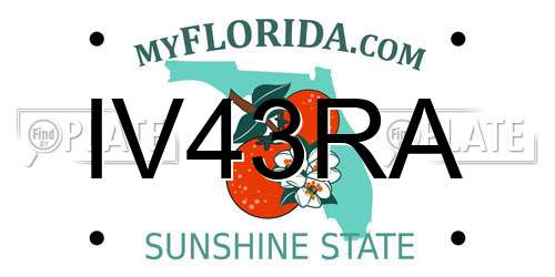 IV43RA Florida License Plate