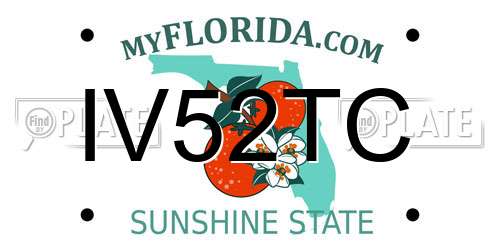 IV52TC Florida License Plate