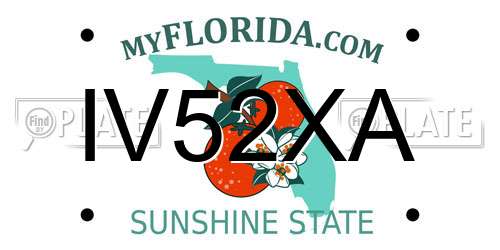 IV52XA Florida License Plate