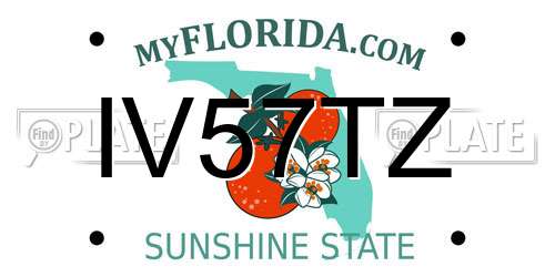 IV57TZ Florida License Plate