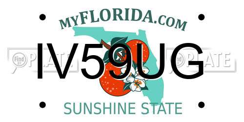 IV59UG Florida License Plate