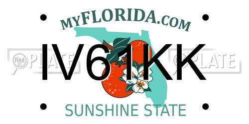 IV61KK Florida License Plate