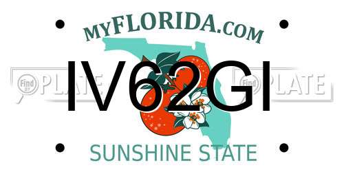 IV62GI Florida License Plate