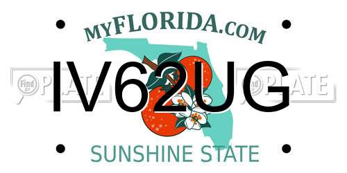 IV62UG Florida License Plate
