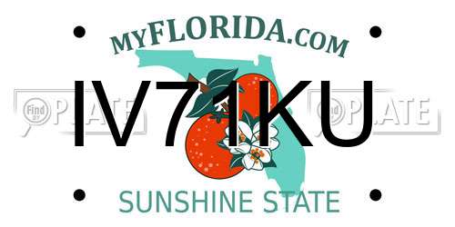 IV71KU Florida License Plate