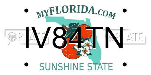 IV84TN Florida License Plate