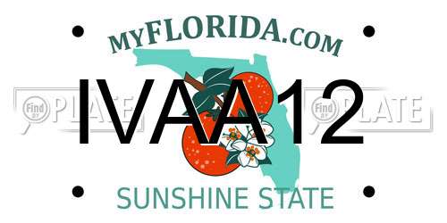 IVAA12 Florida License Plate