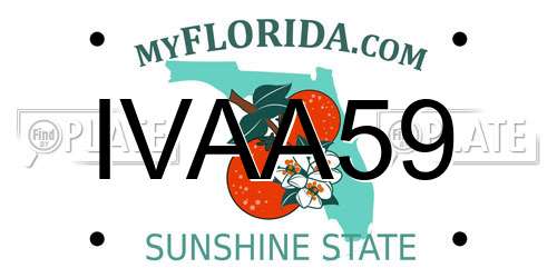IVAA59 Florida License Plate