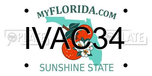 IVAC34 Florida License Plate