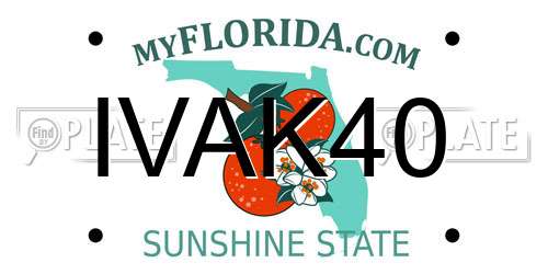 IVAK40 Florida License Plate