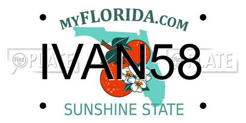 IVAN58 Florida License Plate