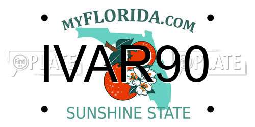 IVAR90 Florida License Plate