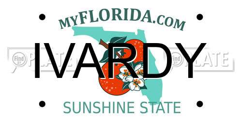 IVARDY Florida License Plate