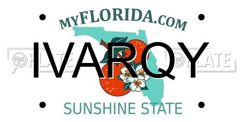 IVARQY Florida License Plate