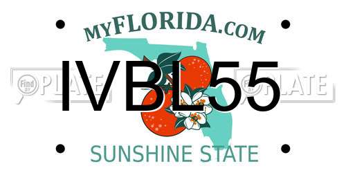 IVBL55 Florida License Plate