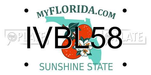 IVBL58 Florida License Plate