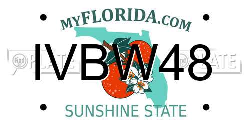 IVBW48 Florida License Plate