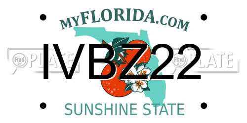 IVBZ22 Florida License Plate