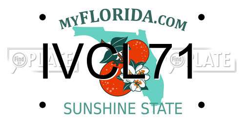 IVCL71 Florida License Plate