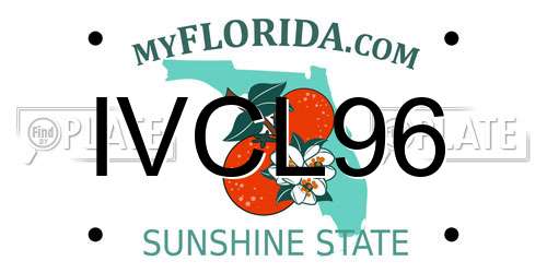 IVCL96 Florida License Plate