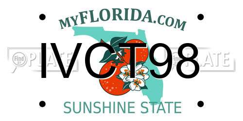 IVCT98 Florida License Plate