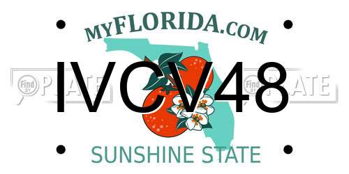 IVCV48 Florida License Plate