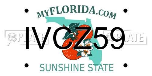 IVCZ59 Florida License Plate
