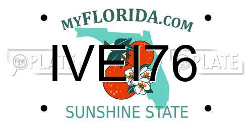 IVEI76 Florida License Plate