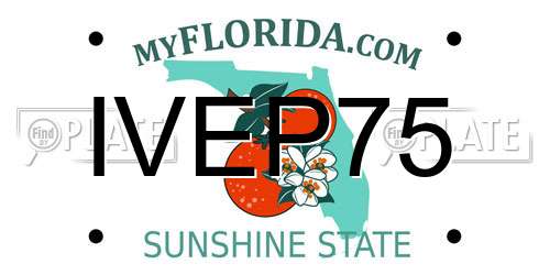 IVEP75 Florida License Plate