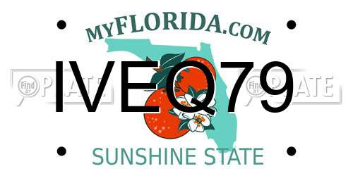 IVEQ79 Florida License Plate