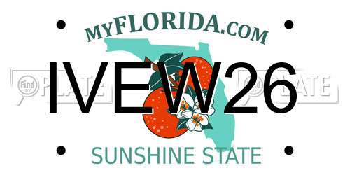 IVEW26 Florida License Plate