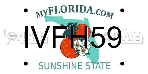 IVFH59 Florida License Plate