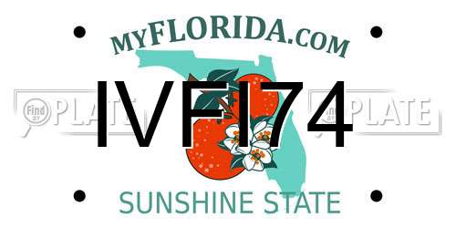 IVFI74 Florida License Plate