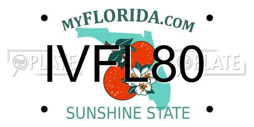 IVFL80 Florida License Plate