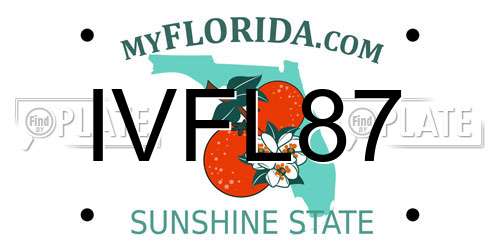 IVFL87 Florida License Plate