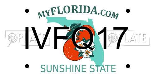 IVFQ17 Florida License Plate