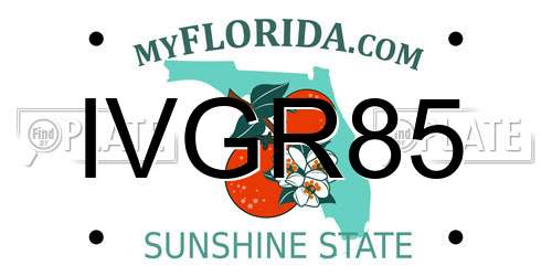 IVGR85 Florida License Plate