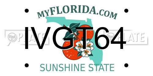 IVGT64 Florida License Plate