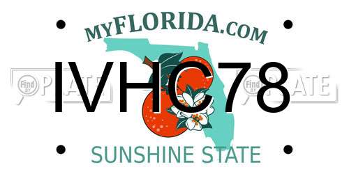 IVHC78 Florida License Plate