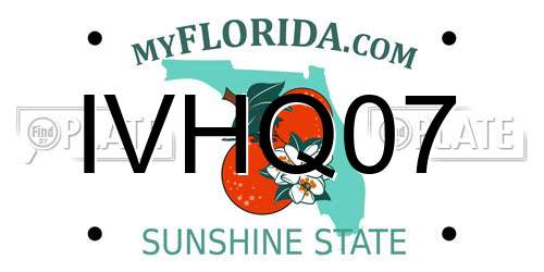 IVHQ07 Florida License Plate
