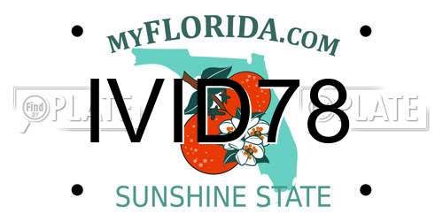 IVID78 Florida License Plate