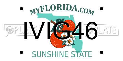 IVIG46 Florida License Plate