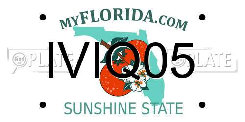 IVIQ05 Florida License Plate