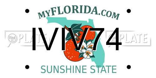 IVIV74 Florida License Plate