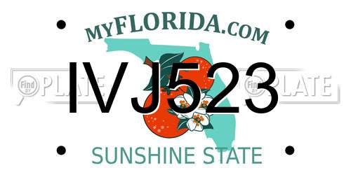 IVJ523 Florida License Plate